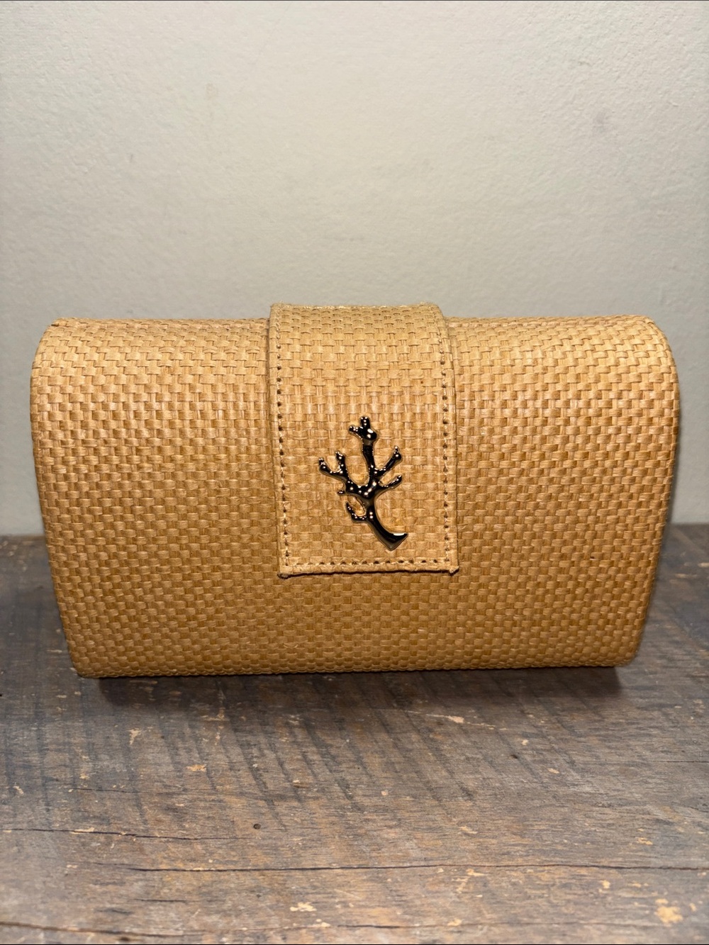India Hicks Crabtree and Evelyn Woven Case Clutch
